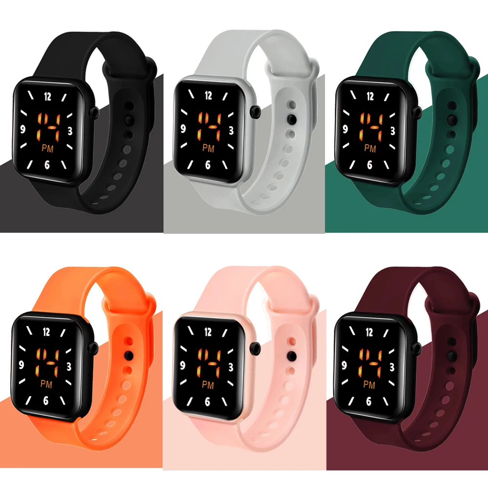 

Children Digital Watches Men Women Sports LED Watch 50M Waterproof LED Wristwatches Kids Electronic Clock Relogio Masculino