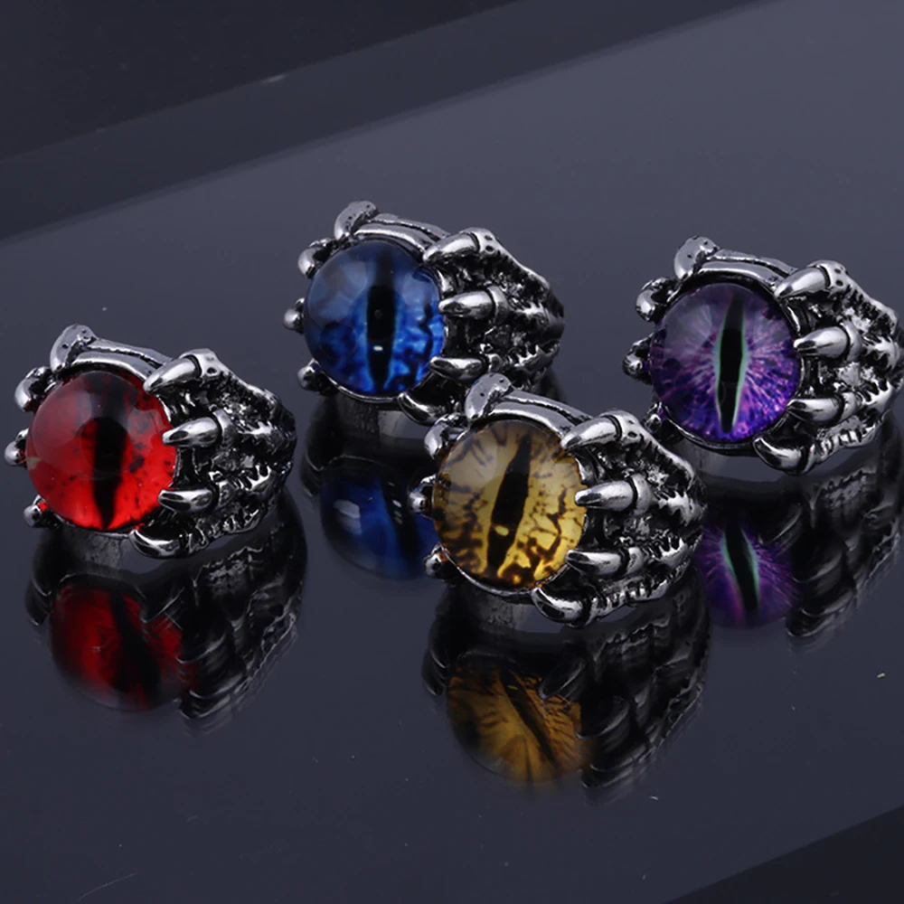 

Fashion Devil's Eye Adjustable Opening Ring Birthday Gift Christmas Gift Halloween Carnival Party Dress Up Props Evil Eye Ring