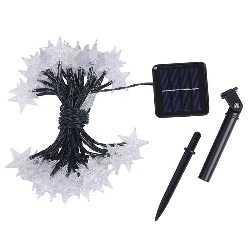 Solar-Powered Twinkling Star Fairy Lights - Waterproof Outdoor Decoration