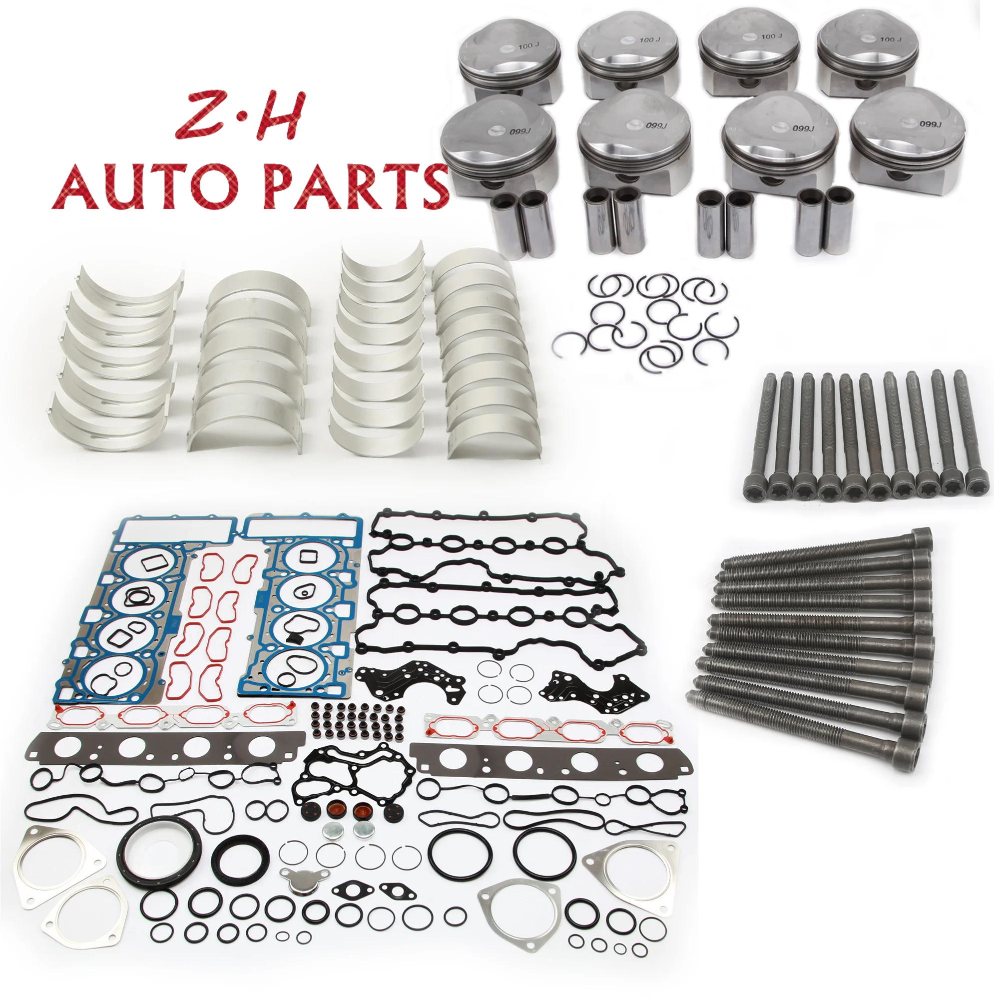 

For Audi Q7 A8 A6 Allroad S5 Quattro VW Touareg 4.2 L V8 Engine Overhaul Kit 20MM Pistons Set Gaskets Conrod Bearing Shell Bolts