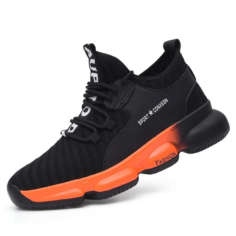 2024 Comfortable Breathable Work Security Boots Lightweight Steel Toe Cap Protective Sneakers Sport Safety Shoes For Men