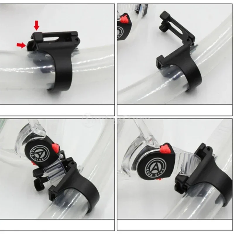 Universal Diving Silicone Snorkel Buckle Goggles Silicone Tube Plastic Clip Snorkel Mask Keeper Holder Retainer For Scuba Diving diving snorkel swimmers snorkel full face snorkel mask swimming snorkel diving hose clip