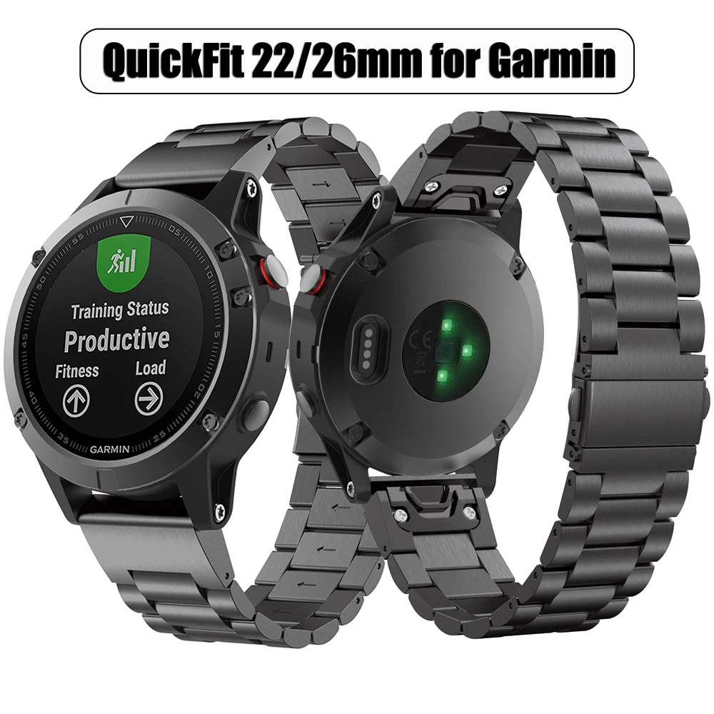 Premium Stainless Steel Watch Strap - Sleek Metal Band with QuickFit Adjustment