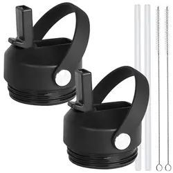 Straw lid for Yeti Rambler Water Bottle 18 26 36 64 oz, Replacement Cap Straw Cap for RTIC and Yeti Bottle, Lid with Straws