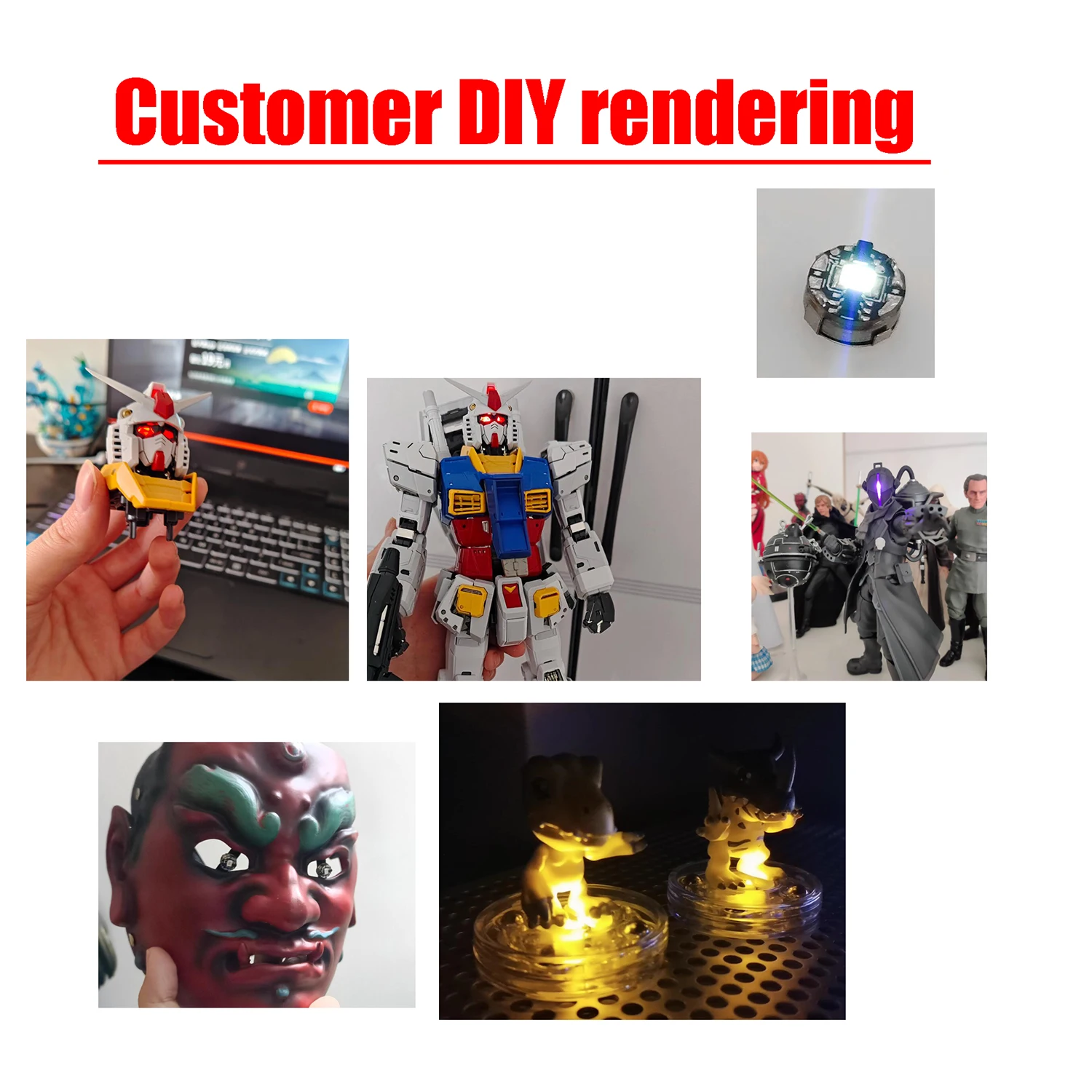 Set of 3 Super Bright LED Magnetic Induction Decorative Lights