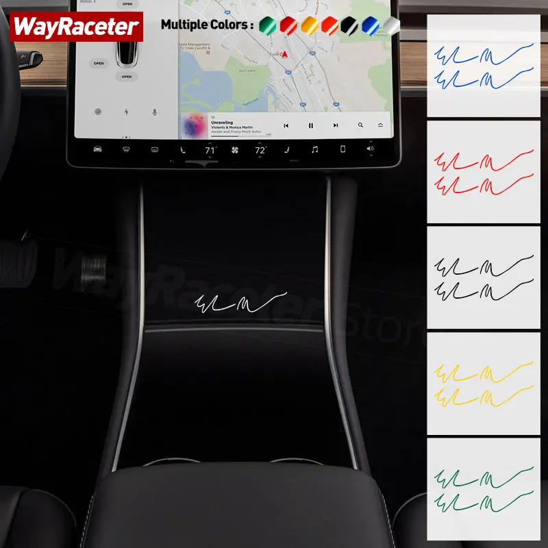 2 Pz Elon Musk Signature Sticker Cruscotto Interni Decalcomania In Vinile Per Tesla Cybertruck 2023 Modello 3 2024 Y X S 2022 Accessori