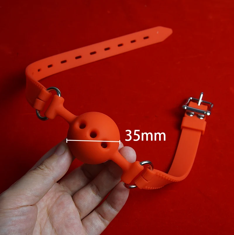 BDSM Mouth Gags Bondage,100% Medical Silicone Ball Gag Breathable Restraints,Sex Toys for Couples,Slave Adult Games