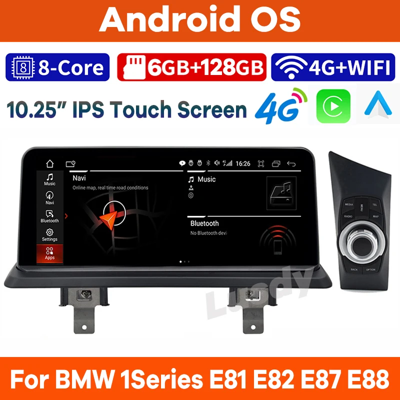 Lettore Video Per Auto Android Per Bmw Serie 1 E81 E82 E87 E88 Autoradio Stereo Gps Stereo Carplay Touch Screen Unità Principale Multimediale