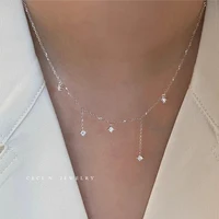 925 Sterling Silver Zircon Star Charms Necklace For Women Choker Elegant Luxury 18k Gold Plated O-Chain Necklace Wedding Jewelry 1