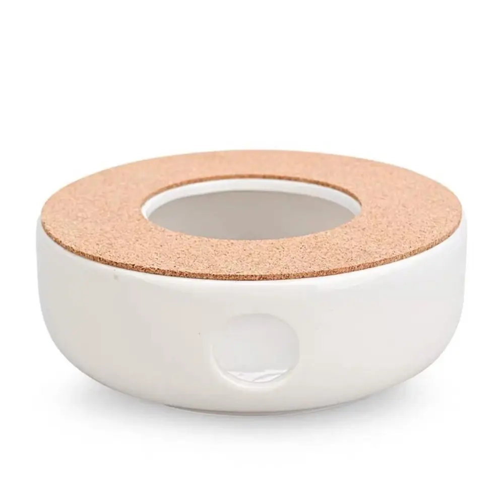 

Ceramic Teapot Heating Base Cleanable 5.9*5.9*2.36 Inch White Ceramic Hot Tea Stove Tea Warmer Home
