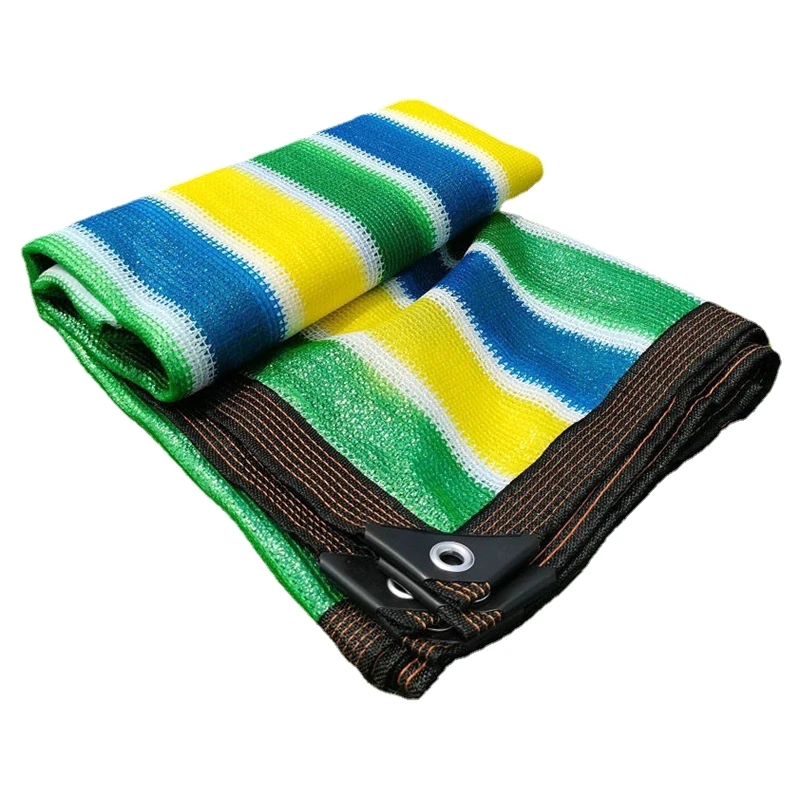 Description Picture 3 of itemColored Stripe HDPE Sunshade Net Balcony Roof Canopy Garden Sun Shelter Outdoor Garages Sail Awning Plants Cover Shed Fence Mesh