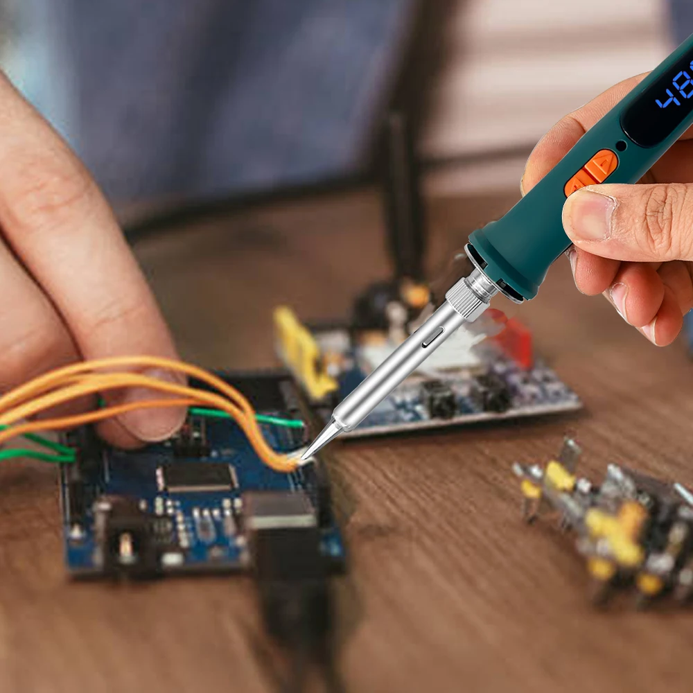 Soldering Iron 120W digital Repair Soldering Tool Set Dual Calibration Temperature 200-600C 907S