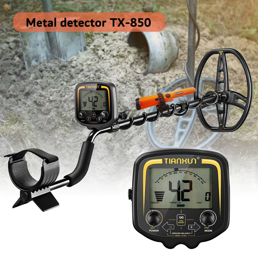 TX 850 Metal Detector Underground Treasure Professional Depth 2 5m Search Finder Treasure Hunter Detecting Pinpointer