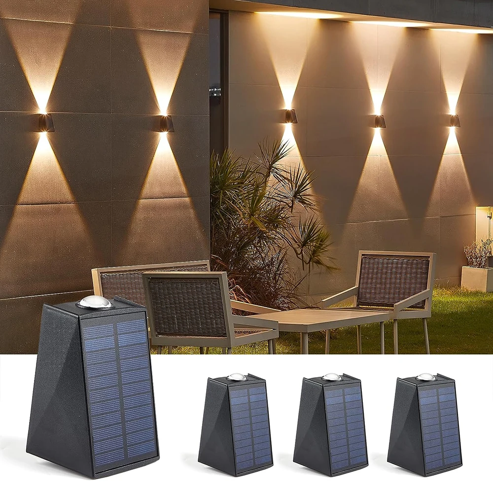 Solar Wall Lights Up and Down IP65 Waterproof Patio Wall Light Fixture LED Solar Lights for House Garage Garden Yard Porch solar lamp outdoor super bright wall light ip65 waterproof street light solar security lights for garden yard patio porch