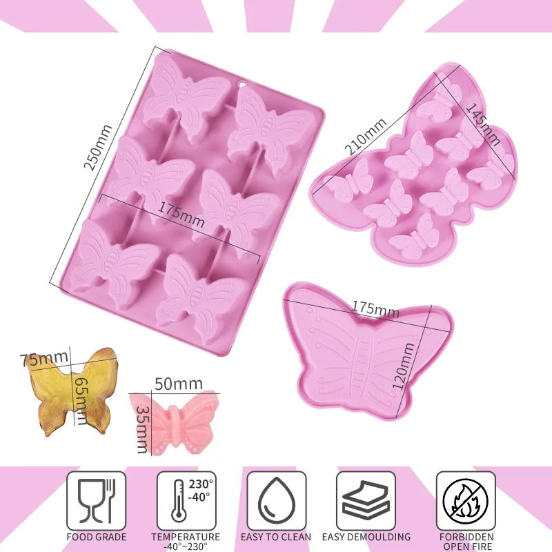 Cartoon Porous Butterfly Silicone Molds Pastry and Chocolate Cute Butterfly  Shaped Cake Muffin Candy Soap Ice Cube Candle Making - AliExpress