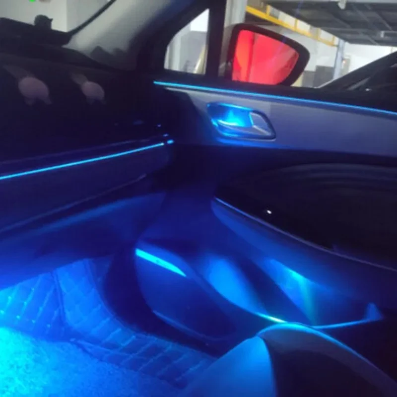 

Car Universal Dual Zone LED Ambient Light kit Car RGB 64 Color Interior Acrylic Strip Backlight Guide Decoration Atmosph