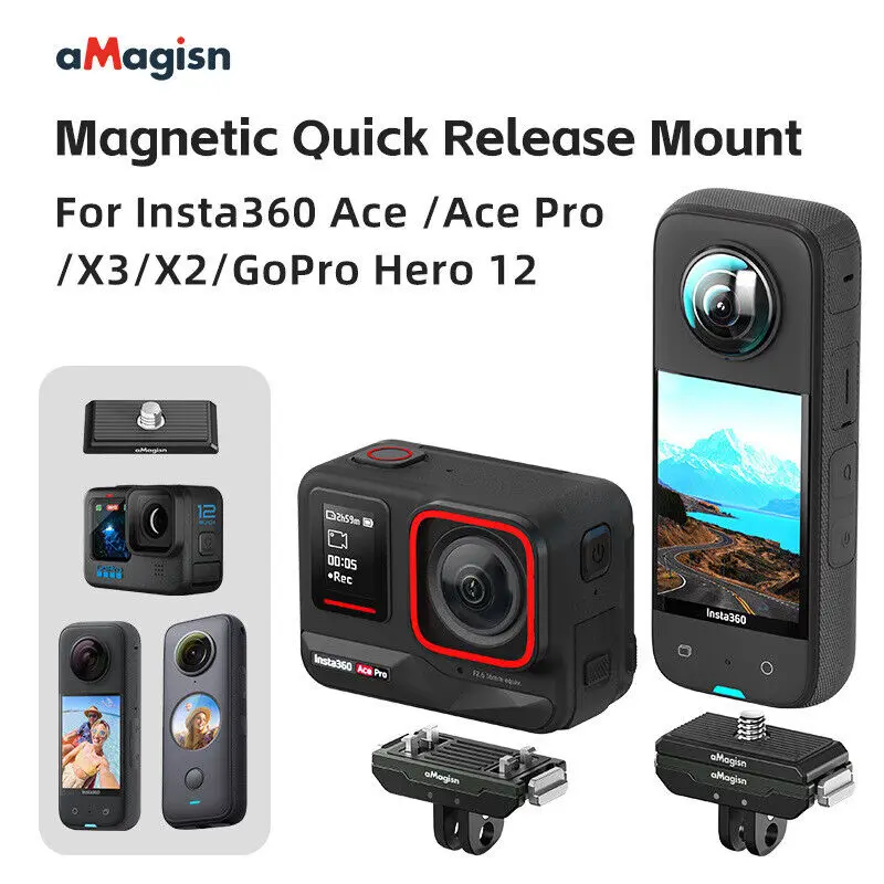 

Amagis для Insta360 AcePro Ace Металлическая магнитная быстросъемная экшн-версия