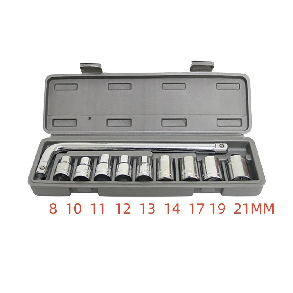 

10 Piece Car Repair Tool Set Socket Wrench Combo Tools Kit Mechanical Repairing Tool Set For Auto Motorcycle