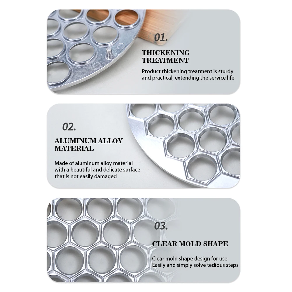 37 Holes Ravioli Maker Dumplings Mold Aluminum Alloy Pasta Metal Dumplings Make Mold Cooking Kitchen Ravioli Cutter Tools