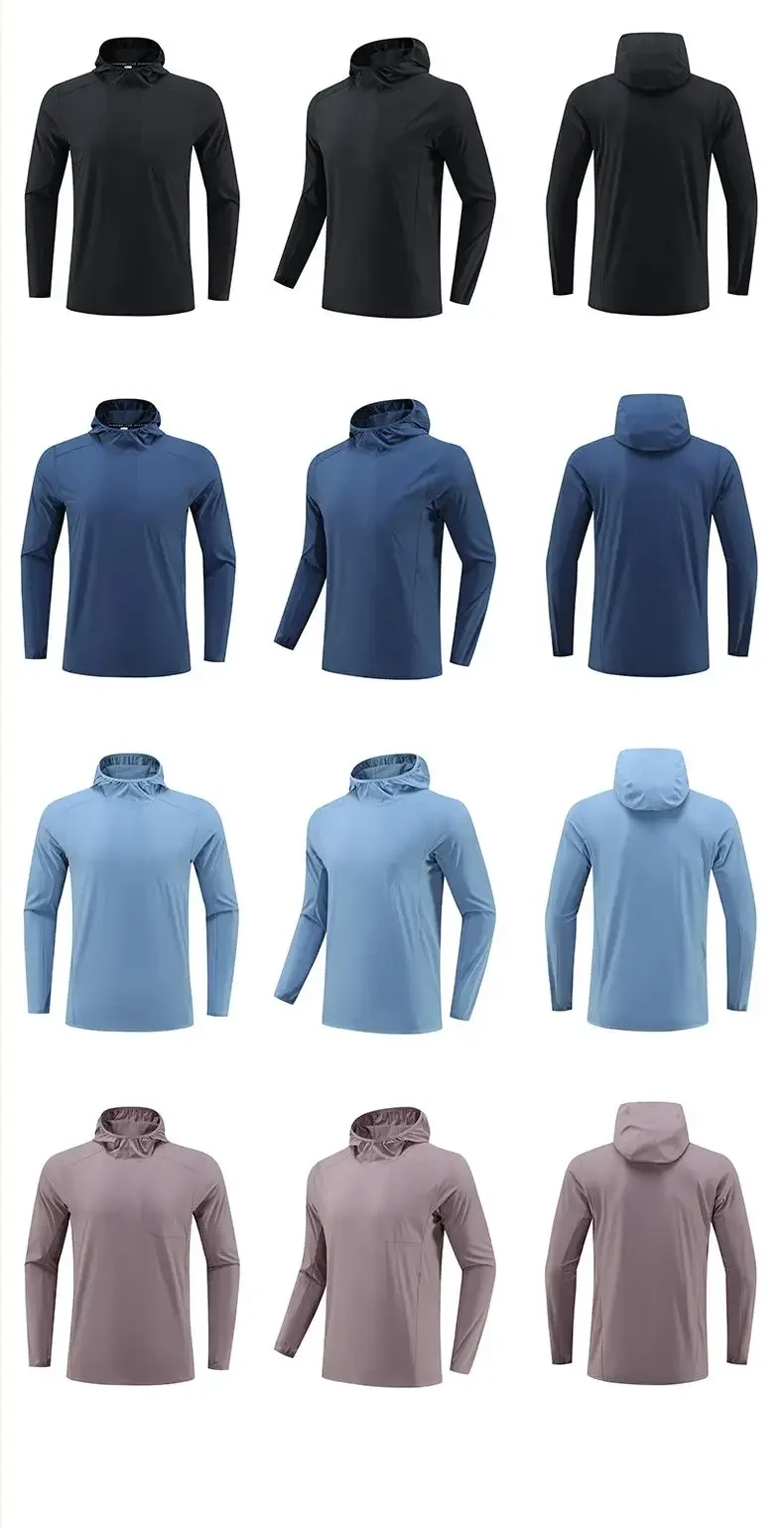 Men Muscle Quick Drying Training T-Shirt Bodybuilding Gym Tees Outdoor Running Jogging Hoodie Casual Elastic Sportswear