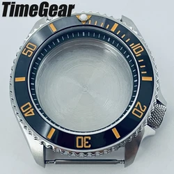 Sleek Black Ring Watch Case with Sloping Bezel and 3.8 Crown (45.Black Gold)
