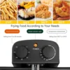 Electric Deep Fryer with 3 Baskets, 5L Stainless Steel Deep Fryer w/60 timer & Lid with view window, Home Countertop 3