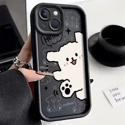 Charming Maltese Dog Cartoon Phone Case Design - Moto G04 G04S 4G (1)