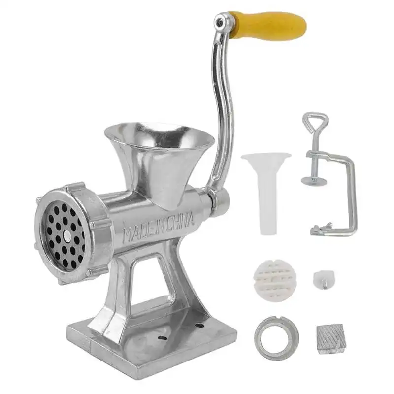 Handheld Manual Meat Grinder Food Processor Chopper Aluminum Alloy Sausage Stuffer Machine