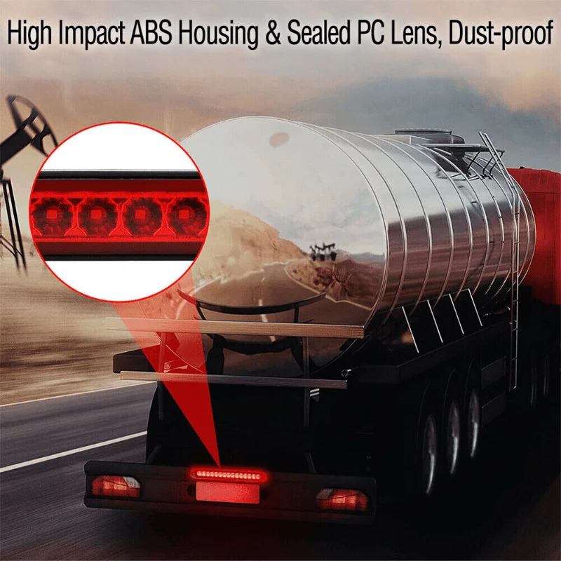 Truck Tailgate Light Strip LED Brake Lights 15-24V Car High Mount Rear Brake Light Accessories, Brake Sequential Turning Signals