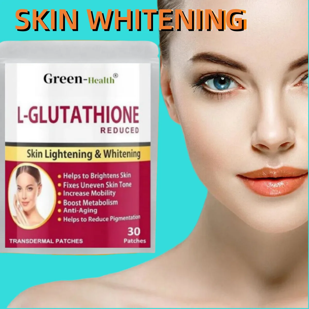 30 Patches L-Glutathione Transdermal Patches - Skin Whitening & Lightening 30 Patches L-Glutathione Transdermal Patches - Skin Whitening & Lightening