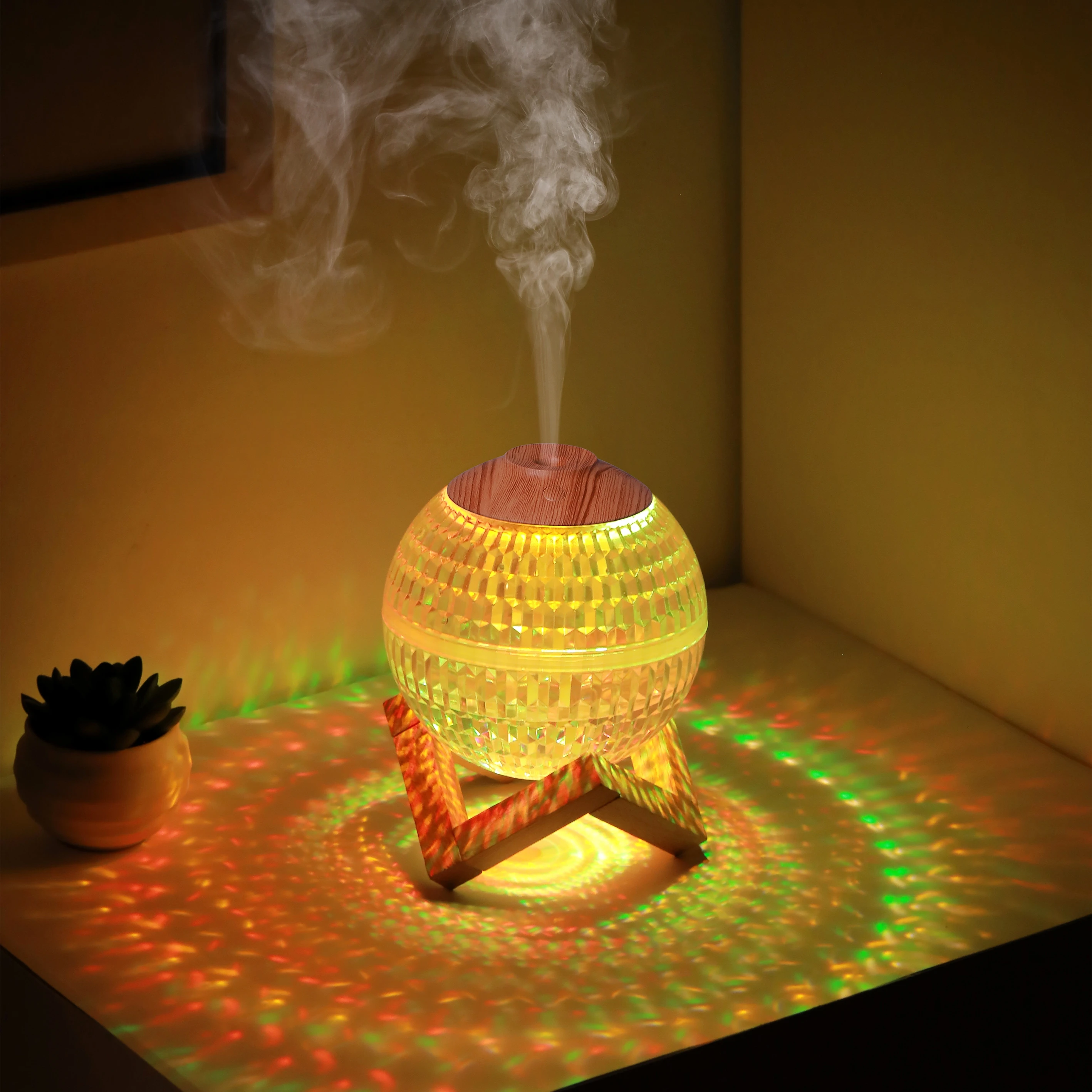 Umidificatore Ad Atomizzatore Con 12 LED Multicolore 24V, Mini Nebulizzatore Per Stagni E Fontane - 4