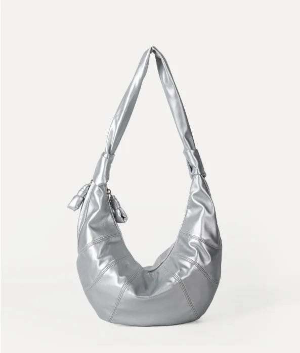 Women's Soft Leather Pleated Shoulder Bag For Versatile Commuting_voghion.com
