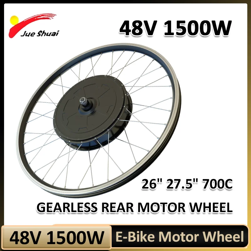 Kit Conversion Vélo électrique 48V 1000W 1500W Moteur Arrière 29/26 Pouces