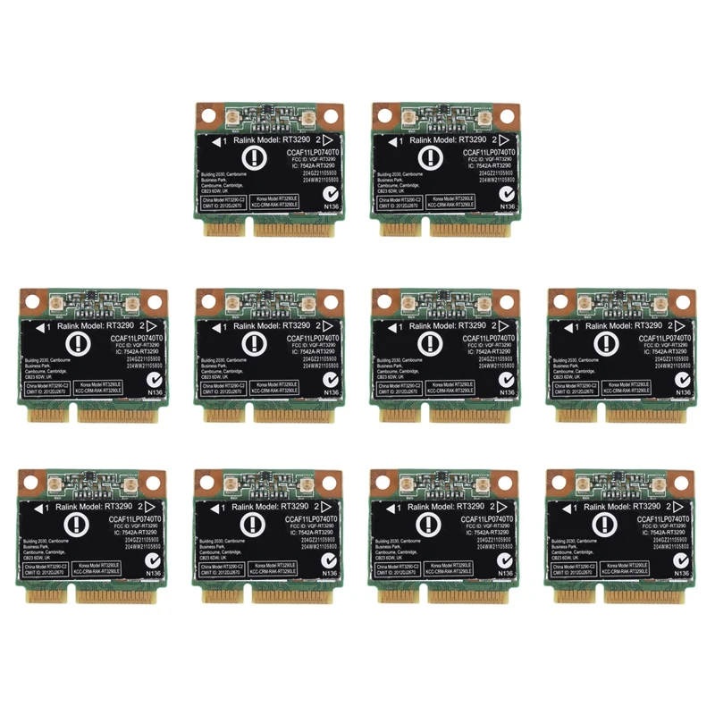 10X 150Mbps 2.4Ghz Rt3290 Muslimwireless Wlan Wifi + Bluetooth Bt 3.0 Half Mini Pci-E Card Per Hp Cq58 M4 M6 4445S