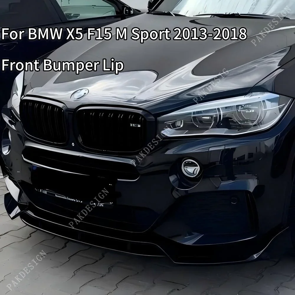 4PCS Front Bumper Splitter Lip Spoiler Protector Canard for BMW X5 F15 M Sport 2013 2014 2015 Body Kits Tuning