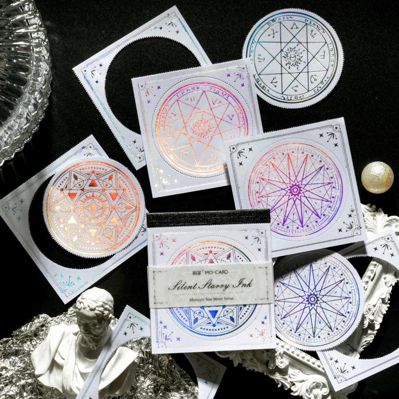 

15PCS/lot Memo Pads Material Paper Hot silver hollow DIY Scrapbooking Cards Junk Journal Retro Background Decoration Paper