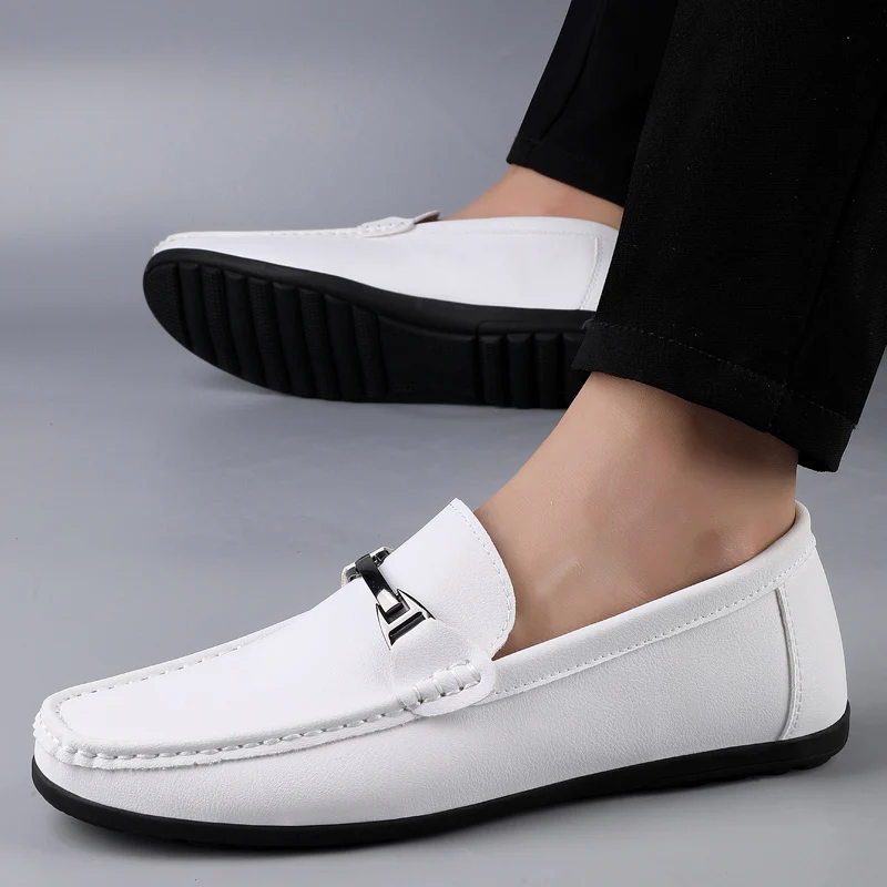 Neue Vier-Jahreszeiten-Herrenschuhe von General Doudou, Outdoor-Slipper, Herren-Freizeitschuhe aus Leder, Fahrschuhe – Detail 4