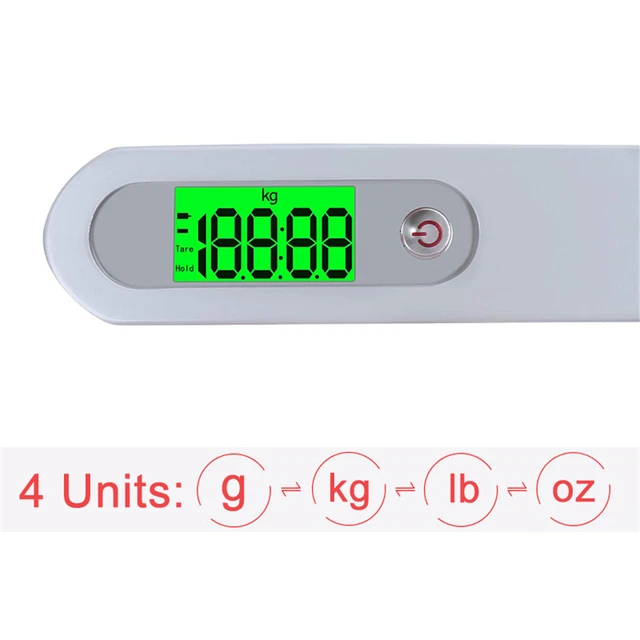 Hordozható 50 Kg 10 G Függő Léptékű Led -Es Háttérvilágítás Digitális Méretarányú Elektronikus Halászati ​​Súlyok Zseb Kis Poggyászok Fekete - Image 2