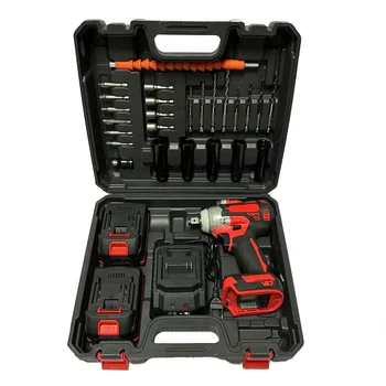 Cordless Impact Wrench Set with Li-Ion Battery Torque Wrench Power Wrenches Box 1