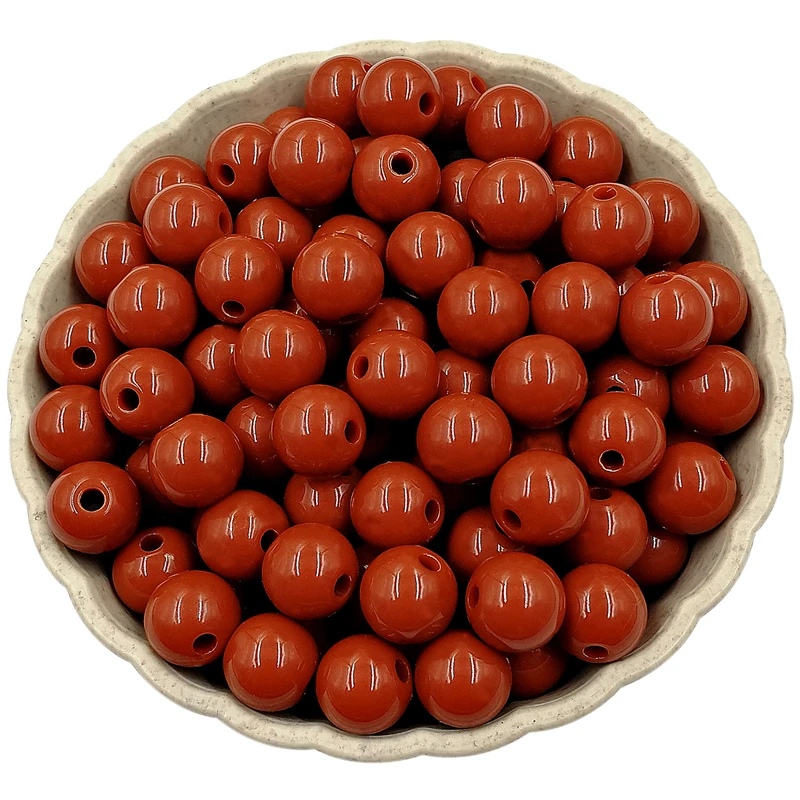 Set of 20 Colorful 10mm Acrylic Beads