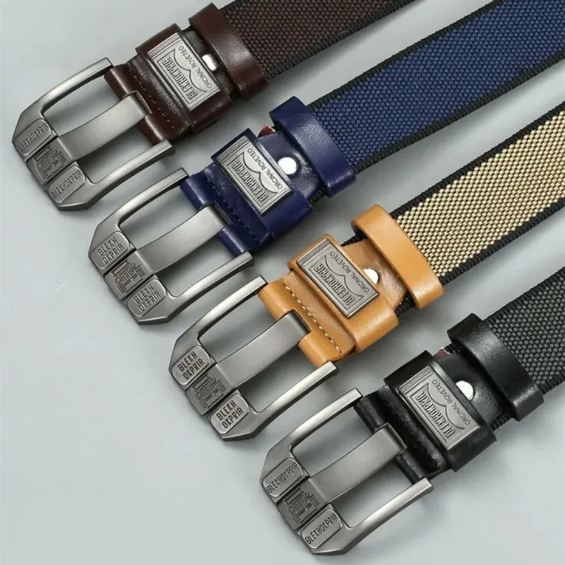 Men's Needle Buckle Youth Work Belt Casual Retro Decoration Fashionable High Quality Ribbon  Convenient  and  Practical
