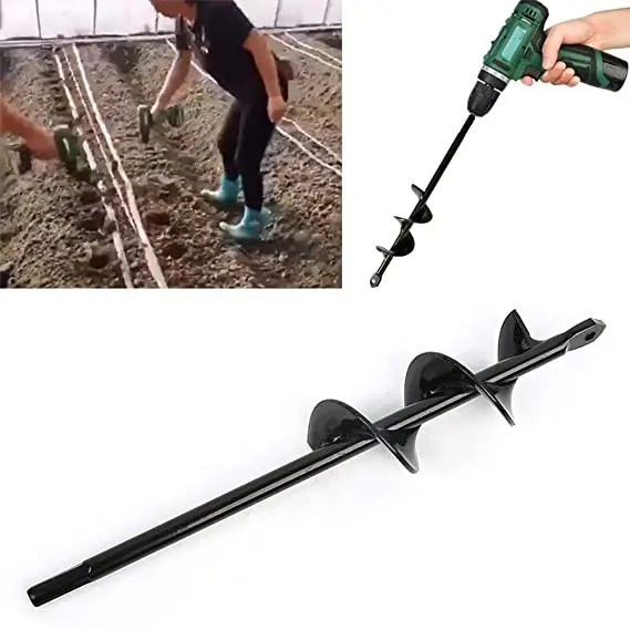Garden Auger Bits Drill Bit Set for Planting Spiral Hole Planter