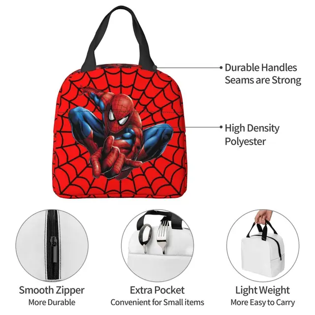 Spider Gwen Backpack Dispalang Spider Insect Print Lunch Box Bag