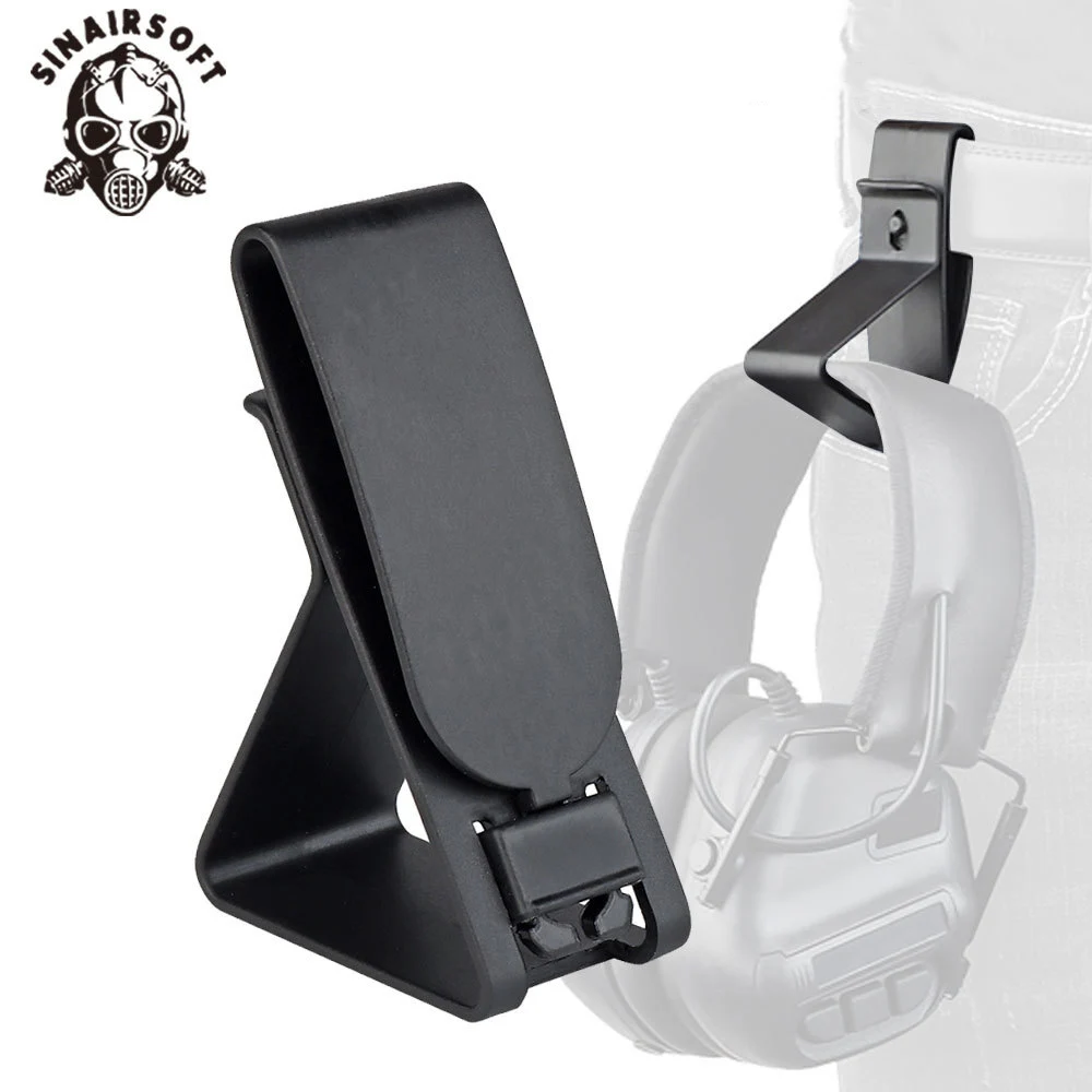 Tactical Headset Belt Holder Shooting Earphone Hanger Molle Waist For IPSC IDPA USPSA Walker Peltor Waist Belt Gear Accessories tactical headset