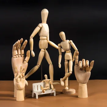 Artista Schizzo in legno Modello manichino Decorazioni per la casa Scolpire umano Laici Figura Disegno Modelli artisti Bambola snodata Giocattoli in legno naturale