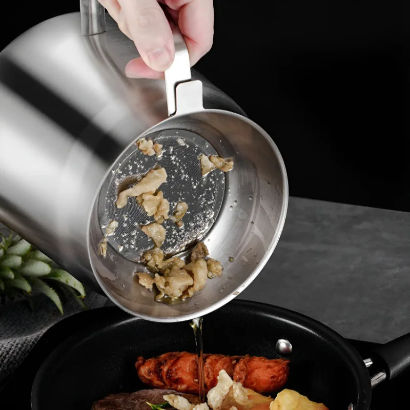 1.5L/2L Small Stainless Steel Deep Fryer Pasta Strainer Basket Chicken Fried Food Strainer Tempura Fryer Oil Pot