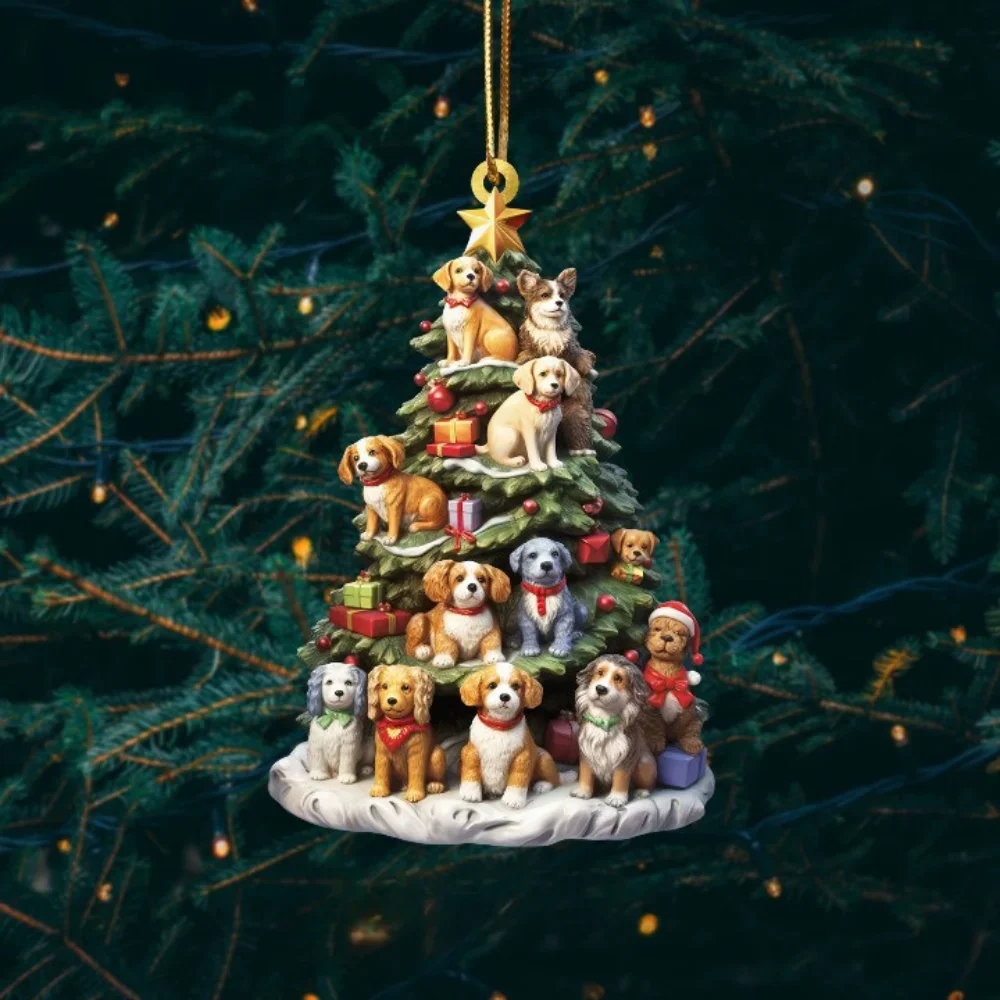 thumbnail image 1 of Colgante de libro con impresión plana de acrílico 2D, adorno para árbol de Navidad, ventana, hogar, regalo para amantes de los libros, 1 of 5