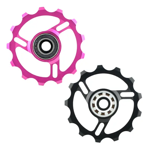 HASSNS Mtb Pulleys Bicycle Derailleur Metal Ceramics Bearing Road Mountain Bike Rear Derailleur Pulley Wheel 11T 13T Cycling - Image 2