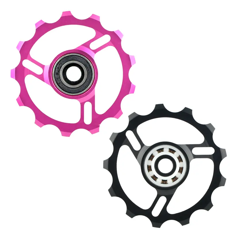 HASSNS Mtb Pulleys Bicycle Derailleur Metal Ceramics Bearing Road Mountain Bike Rear Derailleur Pulley Wheel 11T 13T Cycling - Image 2