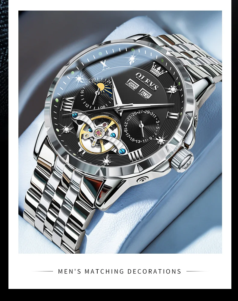 OLEVS 6691 Luxury Tourbillon Automatic Mechanical Watch description image 4